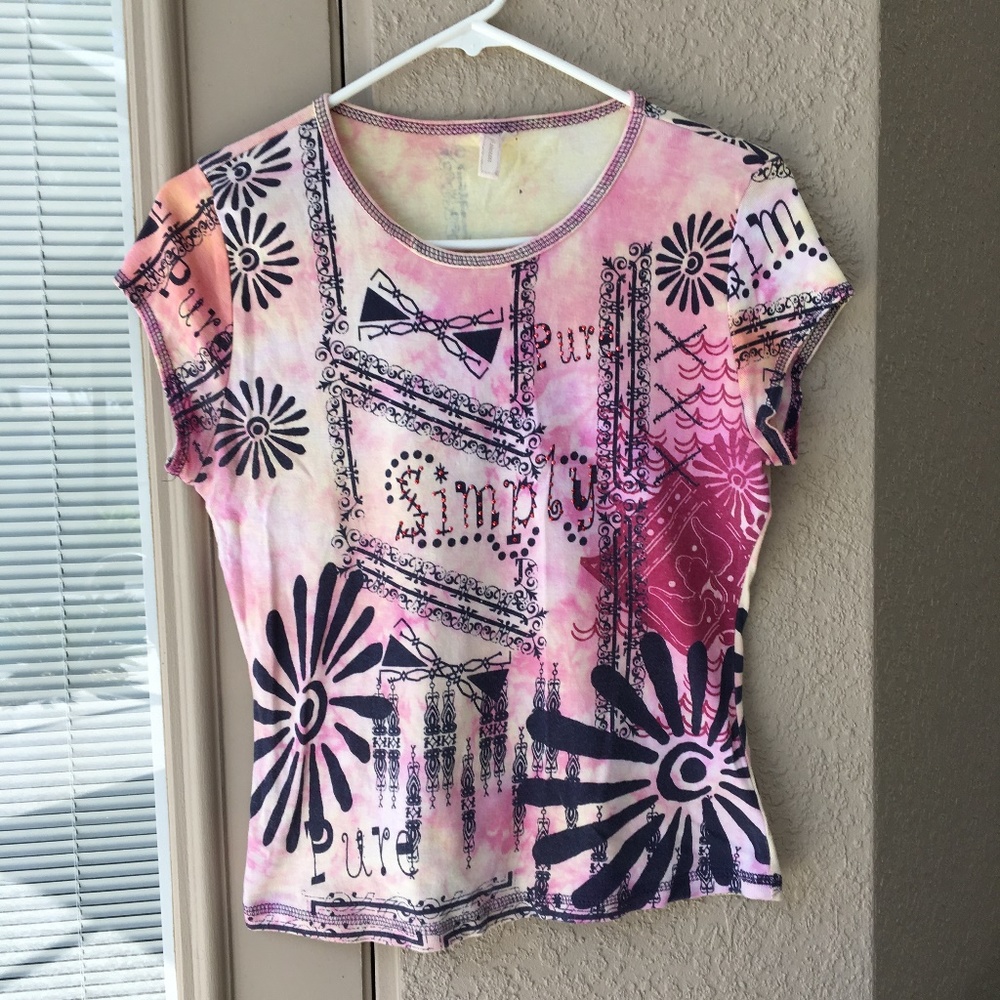 Susan Lawrence Graphic Tee with Embellishments